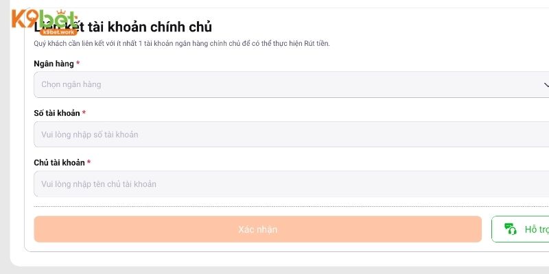 Quy trình rút tiền K9BET thành công chỉ trong 4 bước